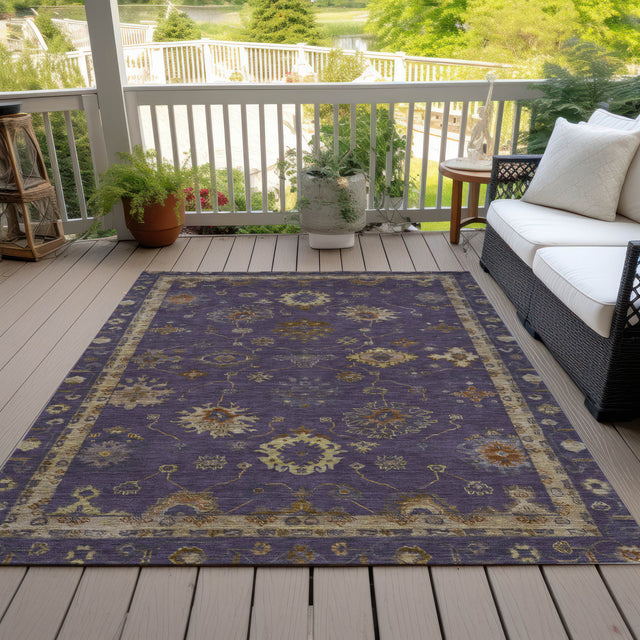 Addison Chantille ACN2045 Global Machine Made Traditional Eggplant Rug