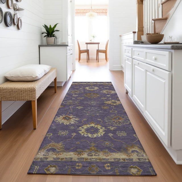 Addison Chantille ACN2045 Global Machine Made Traditional Eggplant Rug