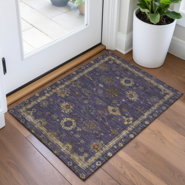 Addison Chantille ACN2045 Global Machine Made Traditional Eggplant Rug