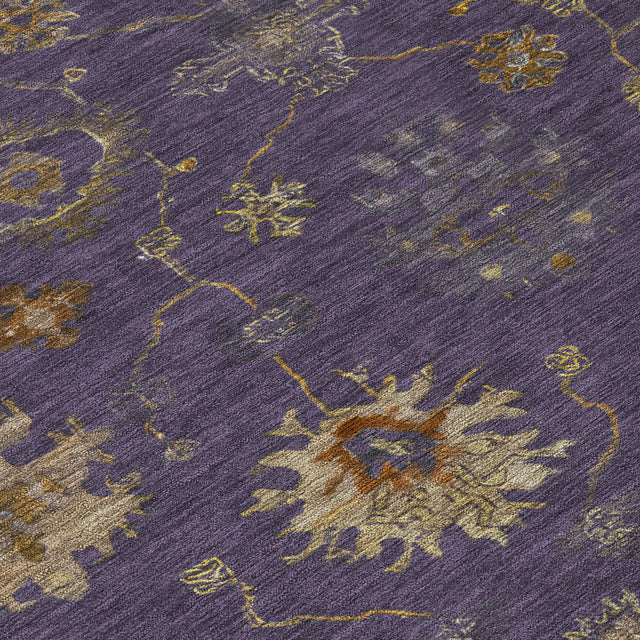 Addison Chantille ACN2045 Global Machine Made Traditional Eggplant Rug