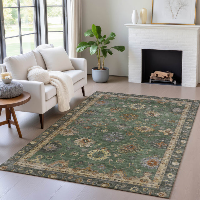 Addison Chantille ACN2045 Global Machine Made Traditional Fern Rug