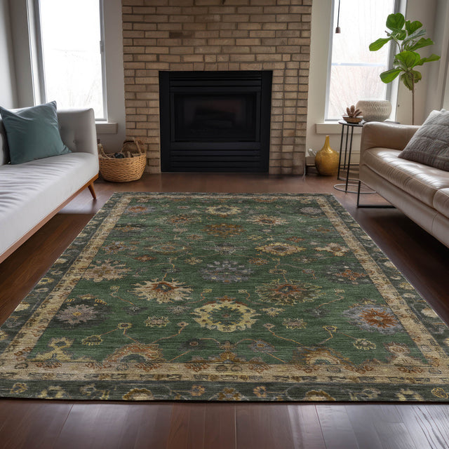 Addison Chantille ACN2045 Global Machine Made Traditional Fern Rug