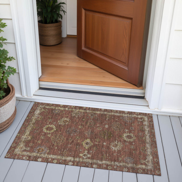 Addison Chantille ACN2045 Global Machine Made Traditional Paprika Rug