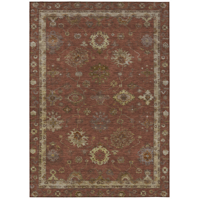 Addison Chantille ACN2045 Global Machine Made Traditional Paprika Rug