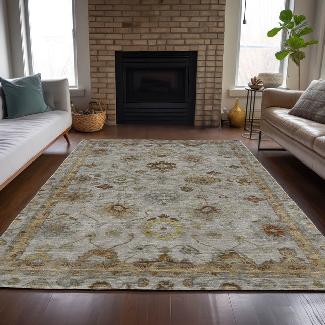 Addison Chantille ACN2045 Global Machine Made Traditional Taupe Rug