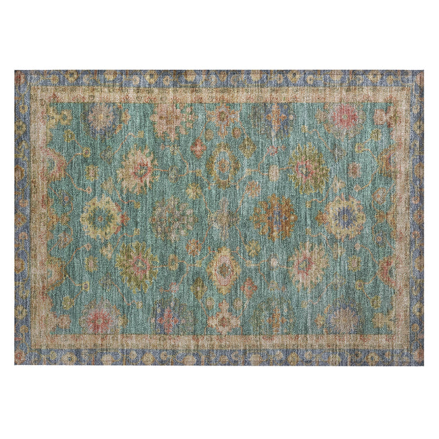Addison Chantille ACN2045 Global Machine Made Traditional Teal Rug
