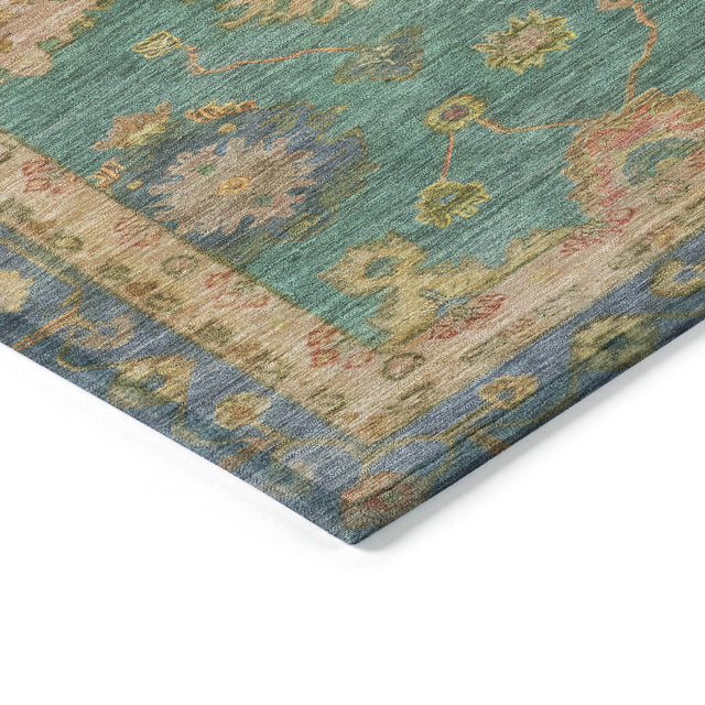 Addison Chantille ACN2045 Global Machine Made Traditional Teal Rug