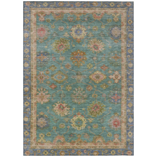 Addison Chantille ACN2045 Global Machine Made Traditional Teal Rug
