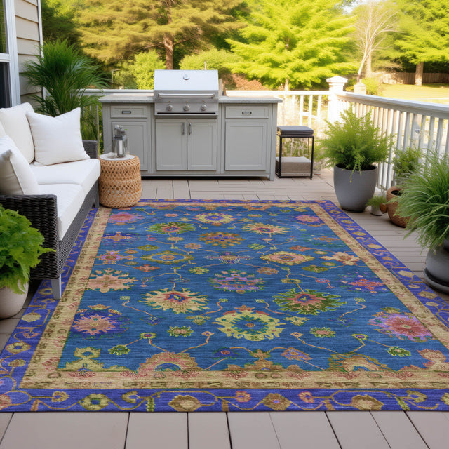 Addison Chantille ACN2046 Global Machine Made Traditional Blue Rug