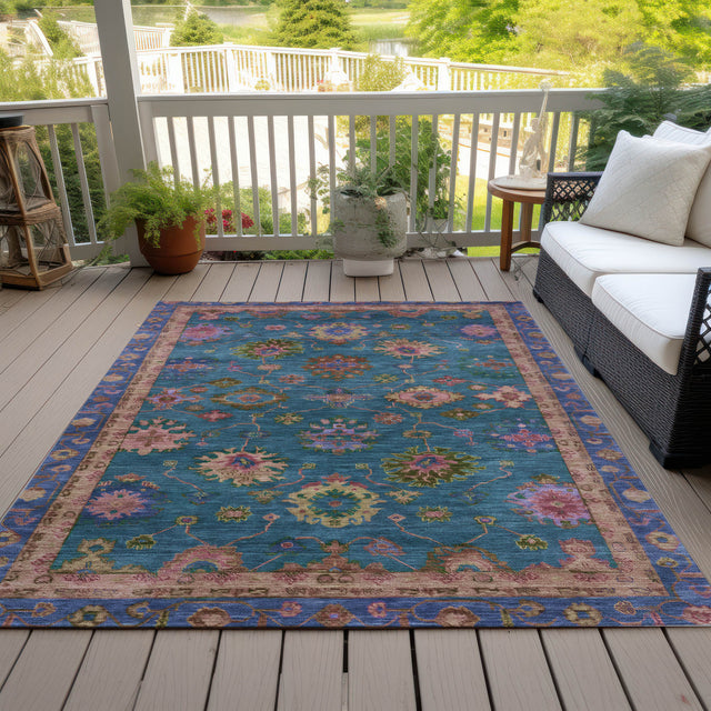 Addison Chantille ACN2046 Global Machine Made Traditional Teal Rug