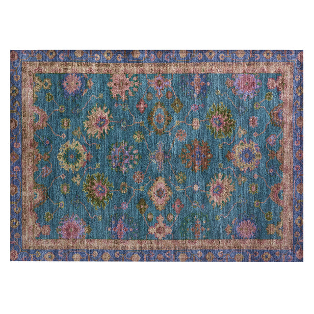 Addison Chantille ACN2046 Global Machine Made Traditional Teal Rug