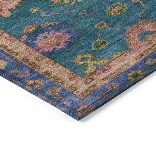 Addison Chantille ACN2046 Global Machine Made Traditional Teal Rug