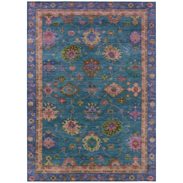 Addison Chantille ACN2046 Global Machine Made Traditional Teal Rug