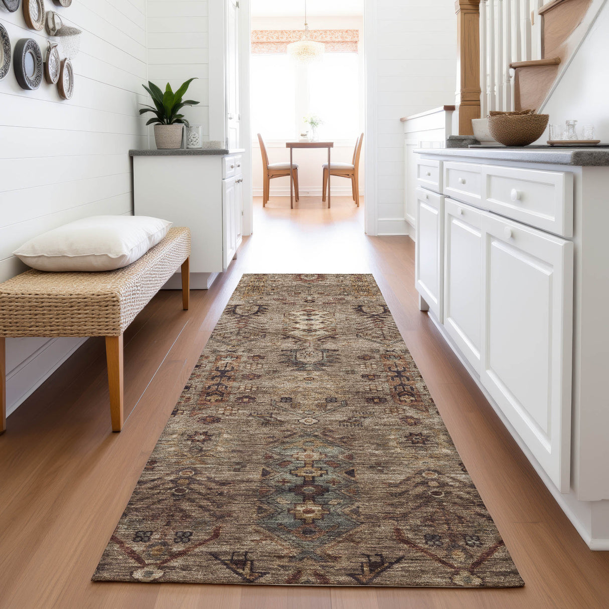 Addison Chantille ACN2047 Global Machine Made Traditional Brown Rug