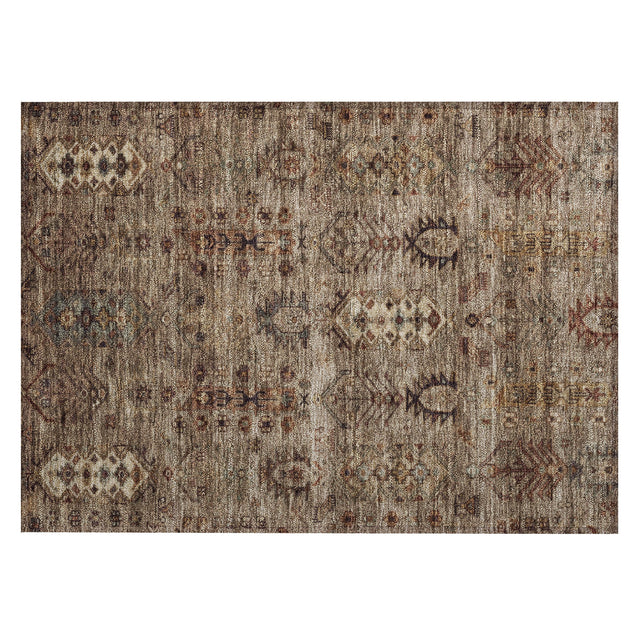 Addison Chantille ACN2047 Global Machine Made Traditional Brown Rug