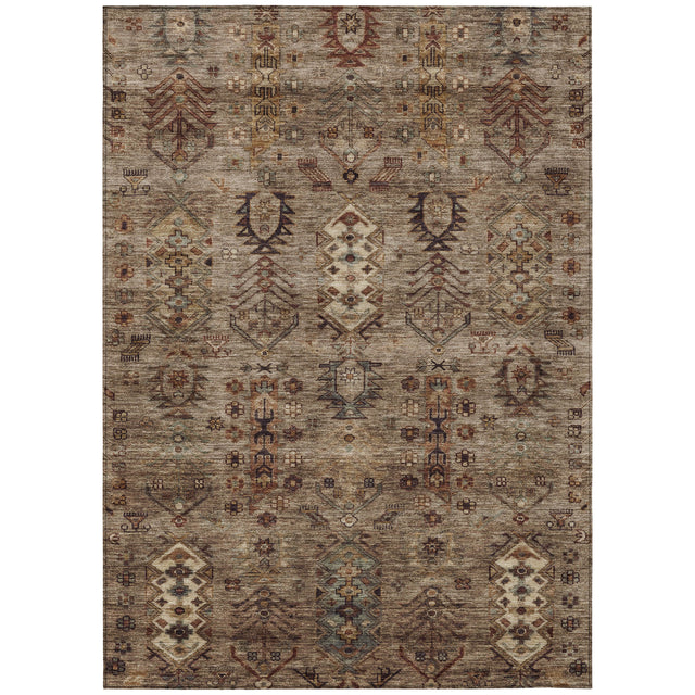 Addison Chantille ACN2047 Global Machine Made Traditional Brown Rug