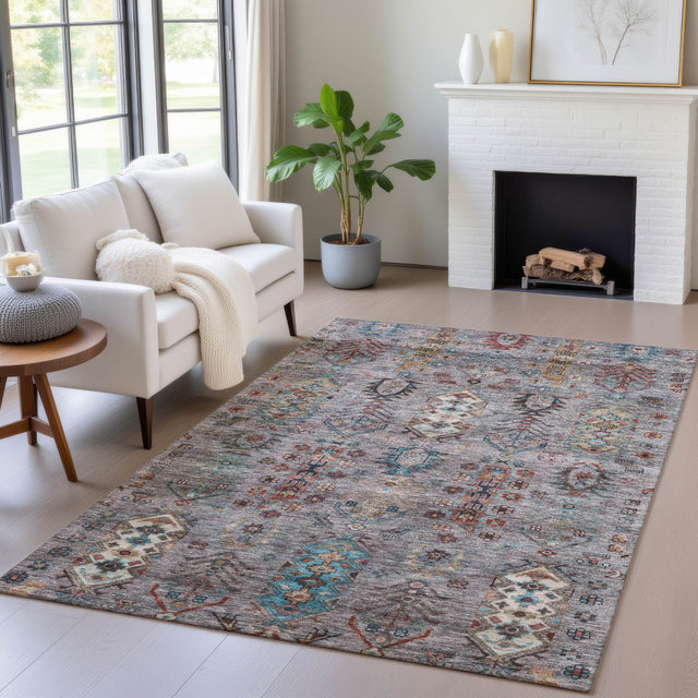 Addison Chantille ACN2047 Global Machine Made Traditional Gray Rug