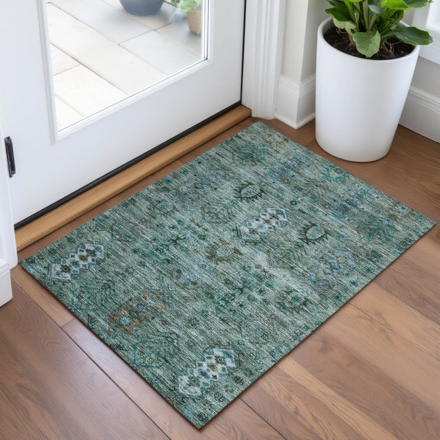 Addison Chantille ACN2047 Global Machine Made Traditional Green Rug
