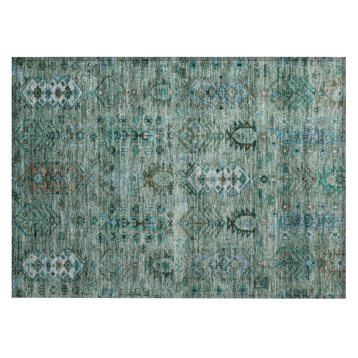 Addison Chantille ACN2047 Global Machine Made Traditional Green Rug
