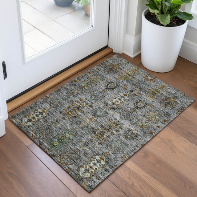 Addison Chantille ACN2047 Global Machine Made Traditional Pewter Rug