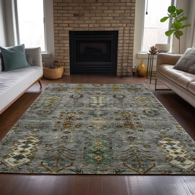 Addison Chantille ACN2047 Global Machine Made Traditional Pewter Rug