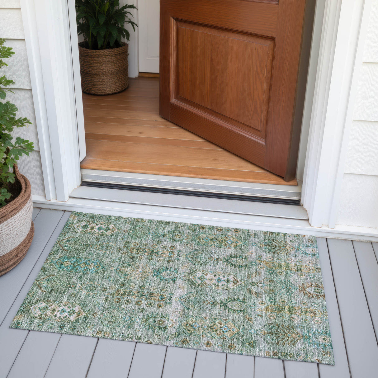 Addison Chantille ACN2047 Global Machine Made Traditional Sage Rug