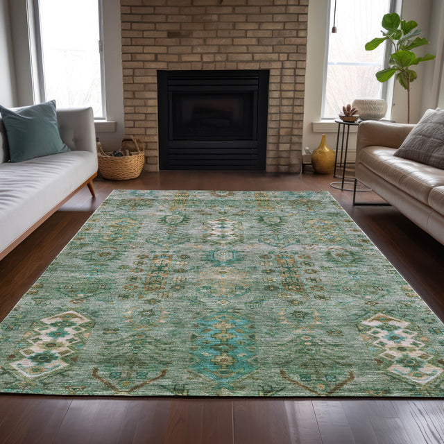 Addison Chantille ACN2047 Global Machine Made Traditional Sage Rug