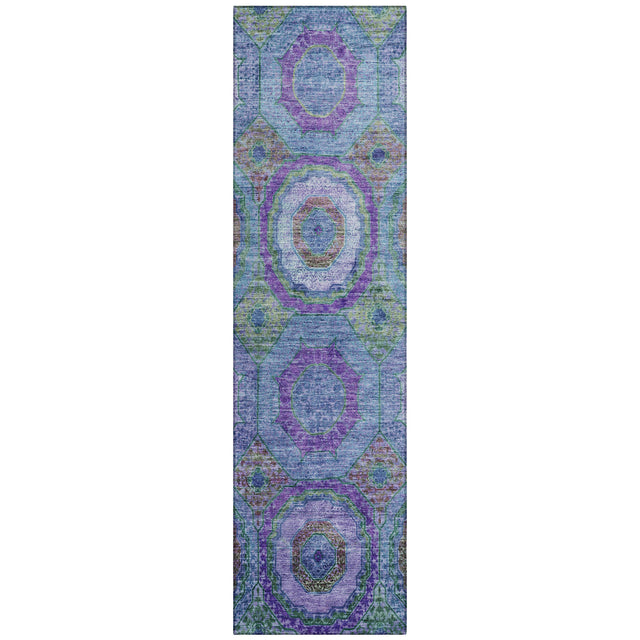 Addison Chantille ACN2049 Panel Machine Made Transitional Blue Rug