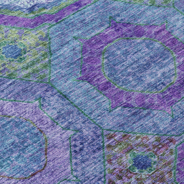 Addison Chantille ACN2049 Panel Machine Made Transitional Blue Rug