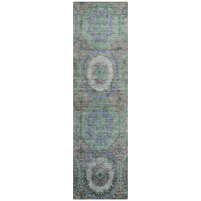 Addison Chantille ACN2049 Panel Machine Made Transitional Green Rug