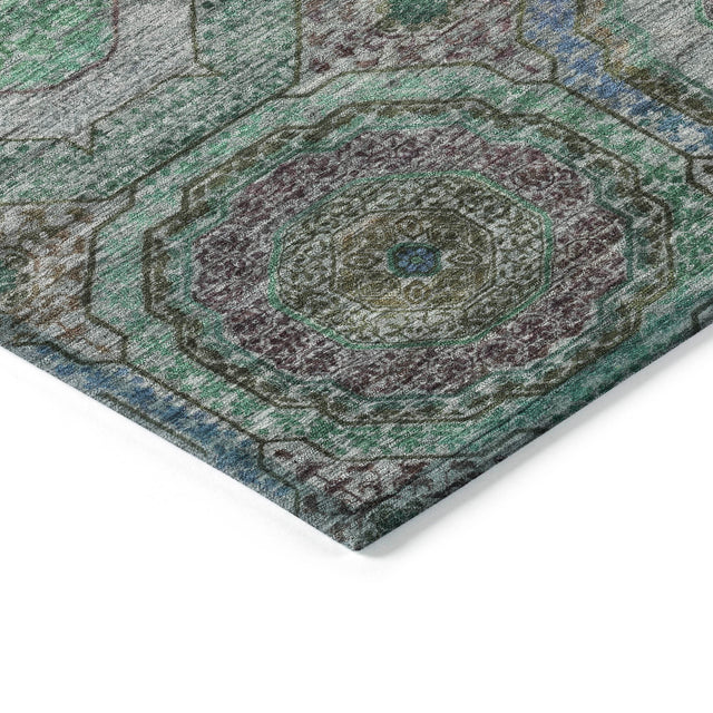 Addison Chantille ACN2049 Panel Machine Made Transitional Green Rug