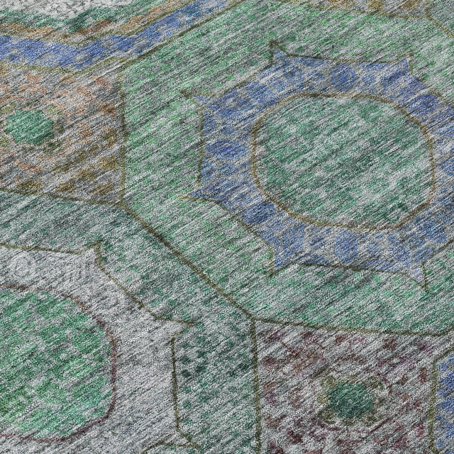 Addison Chantille ACN2049 Panel Machine Made Transitional Green Rug