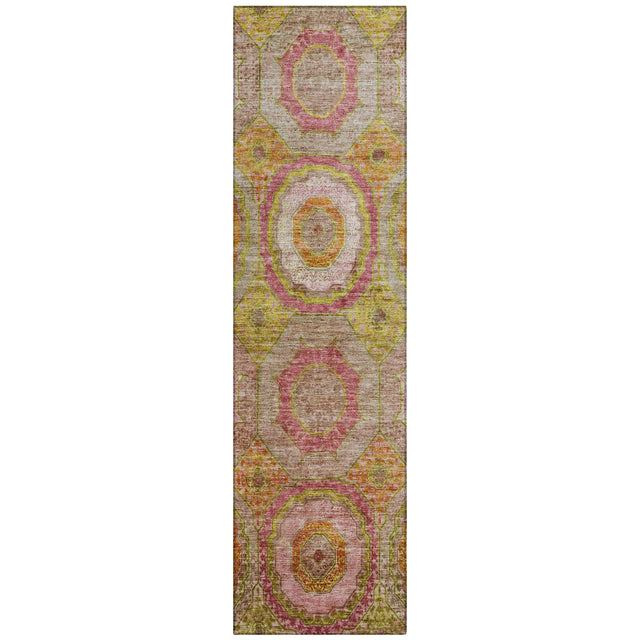 Addison Chantille ACN2049 Panel Machine Made Transitional Orange Rug