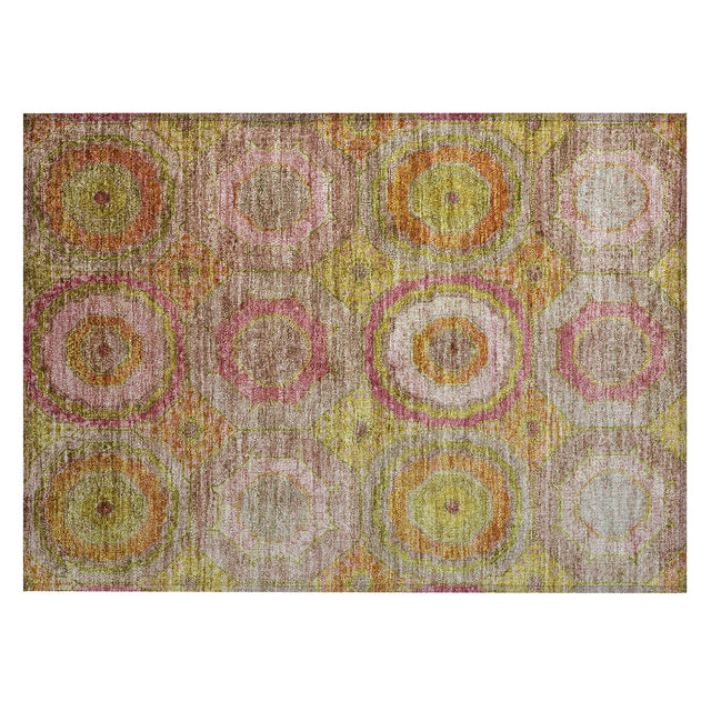 Addison Chantille ACN2049 Panel Machine Made Transitional Orange Rug