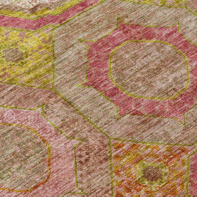 Addison Chantille ACN2049 Panel Machine Made Transitional Orange Rug