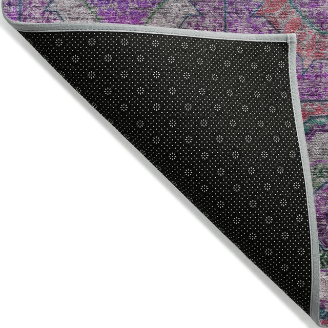 Addison Chantille ACN2049 Panel Machine Made Transitional Purple Rug