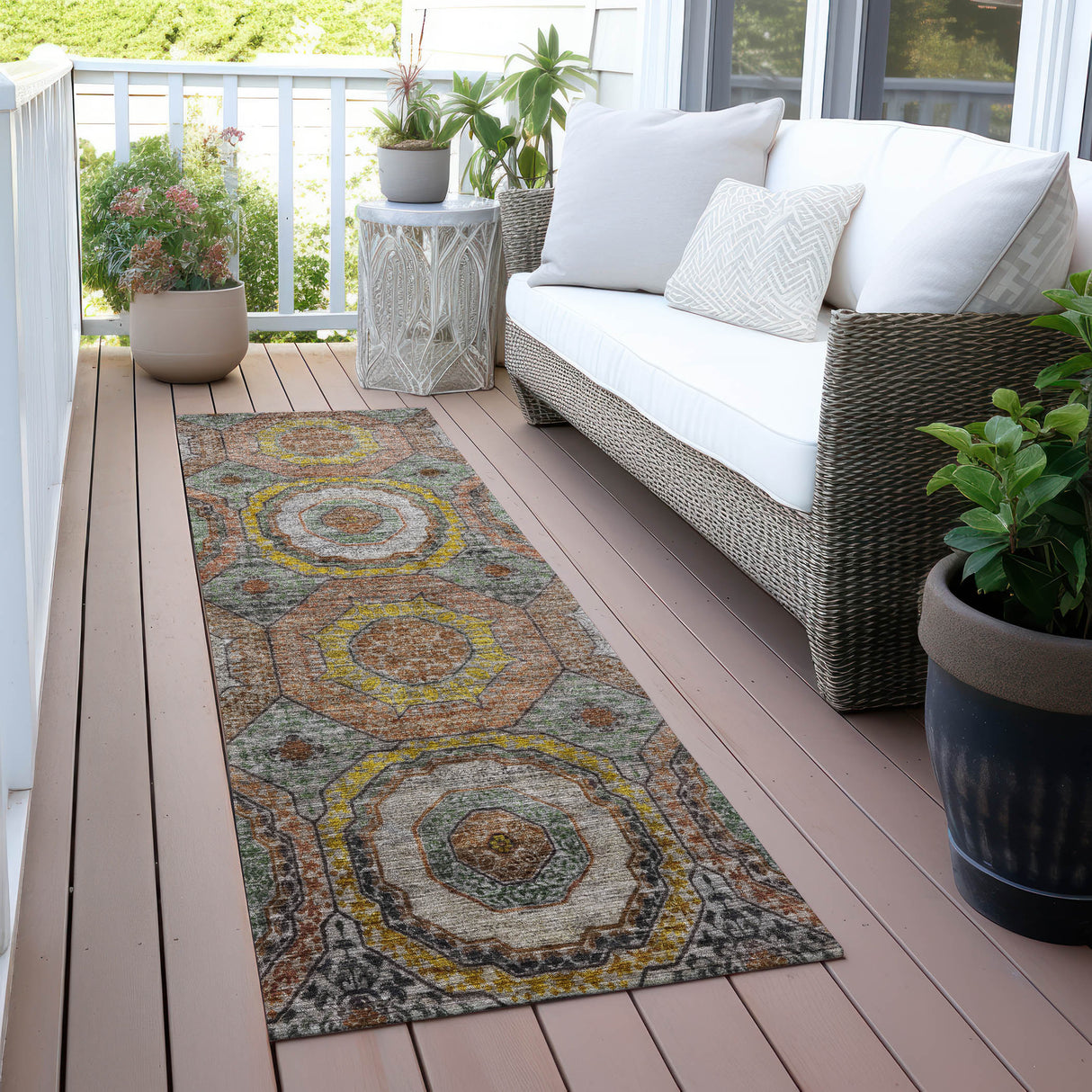 Addison Chantille ACN2050 Panel Machine Made Transitional Sage Rug