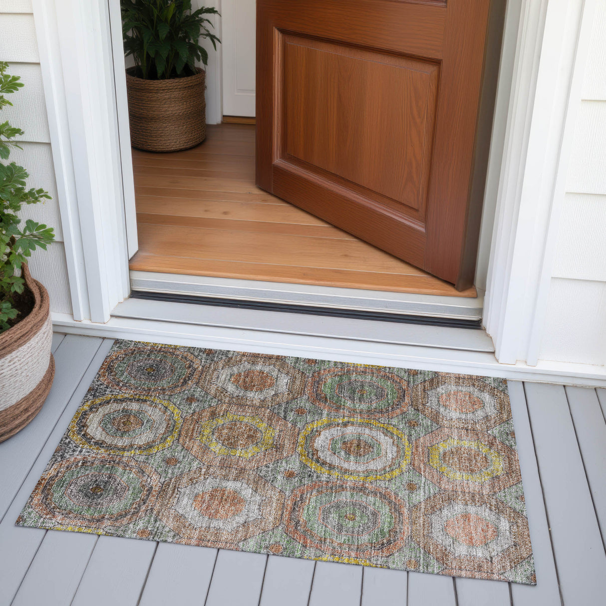 Addison Chantille ACN2050 Panel Machine Made Transitional Sage Rug
