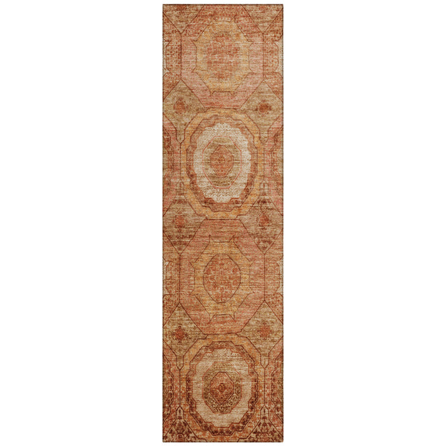 Addison Chantille ACN2050 Panel Machine Made Transitional Terracotta Rug