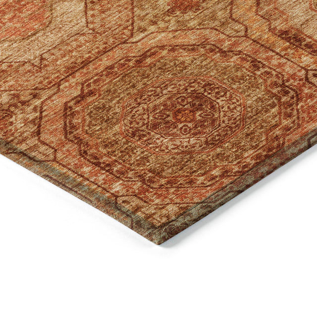 Addison Chantille ACN2050 Panel Machine Made Transitional Terracotta Rug