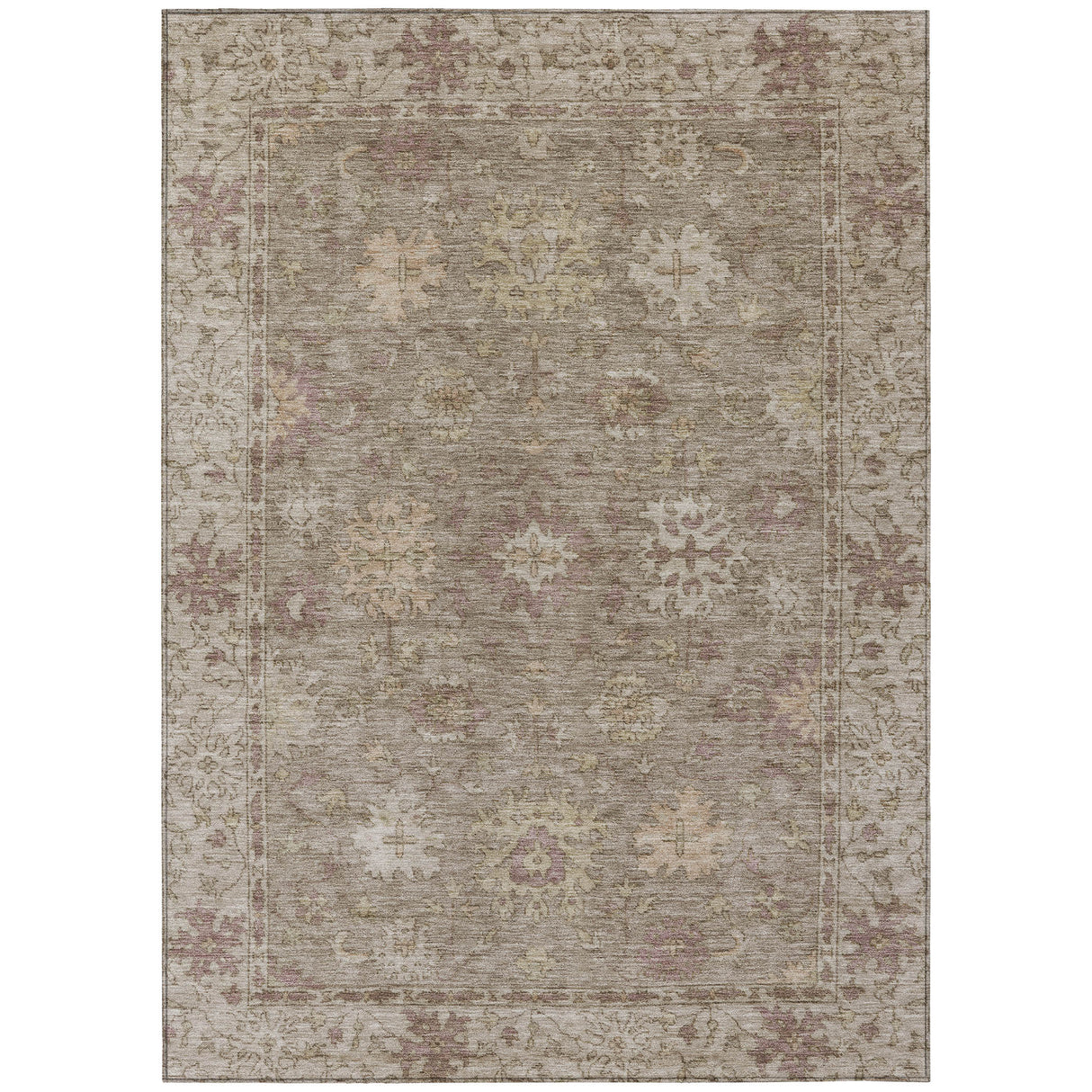 Addison Chantille ACN2051 Global Machine Made Traditional Khaki Rug