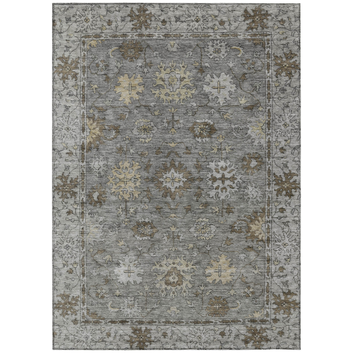 Addison Chantille ACN2051 Global Machine Made Traditional Pewter Rug