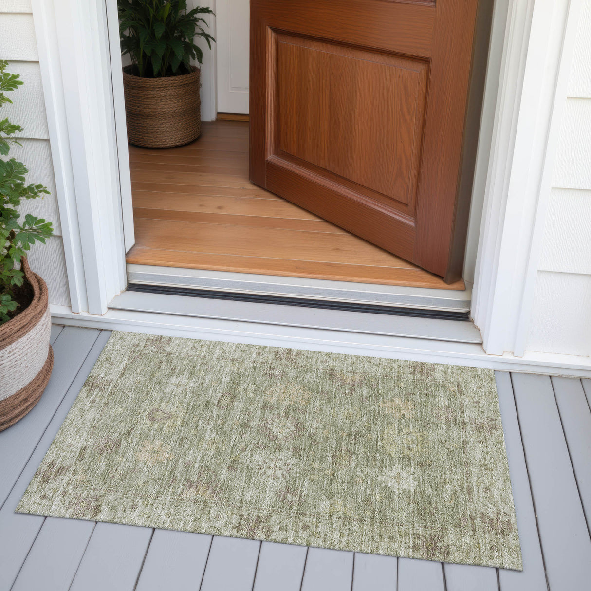 Addison Chantille ACN2051 Global Machine Made Traditional Sage Rug