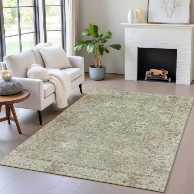 Addison Chantille ACN2051 Global Machine Made Traditional Sage Rug