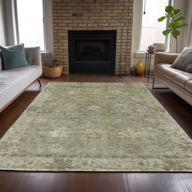 Addison Chantille ACN2051 Global Machine Made Traditional Sage Rug