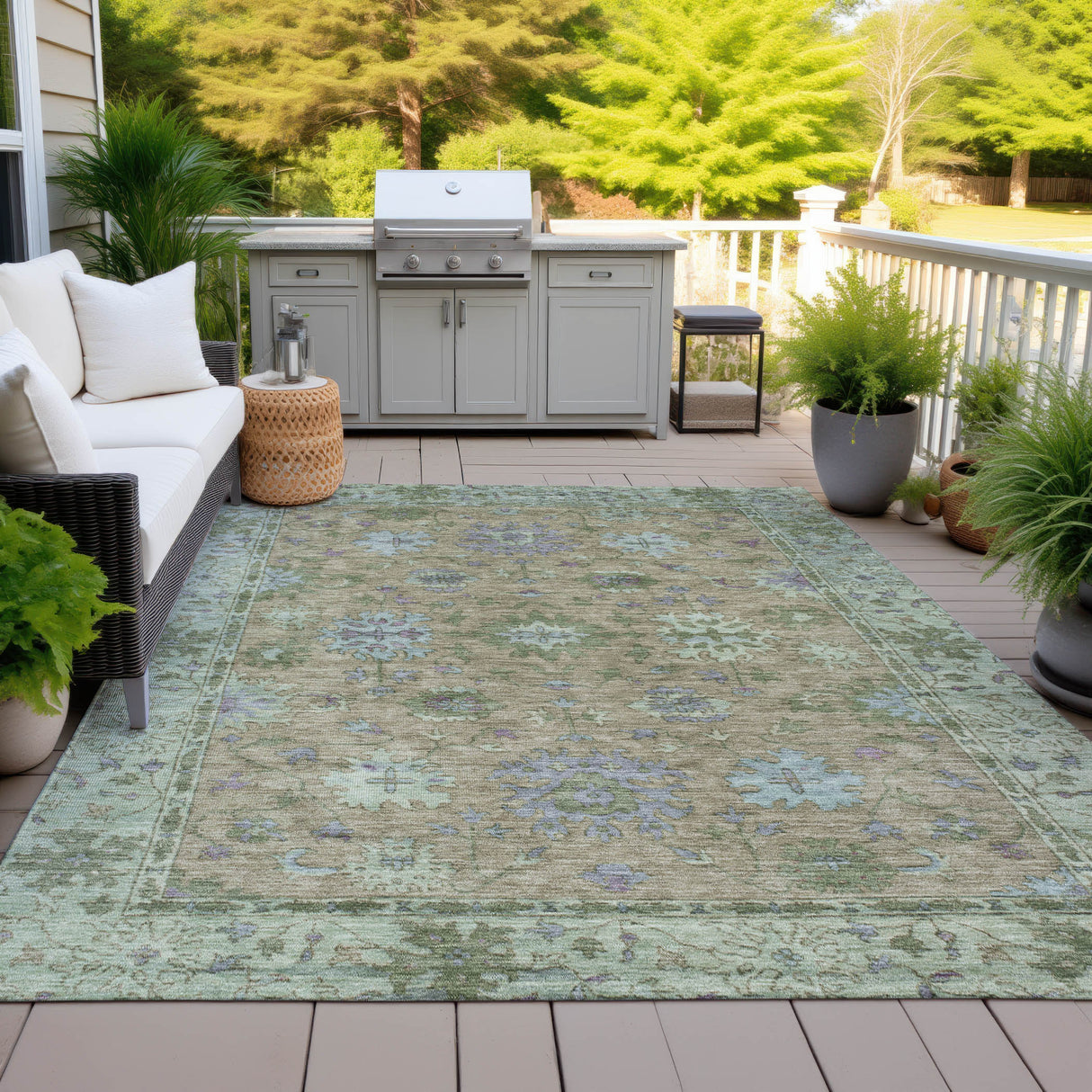 Addison Chantille ACN2052 Global Machine Made Traditional Brown Rug