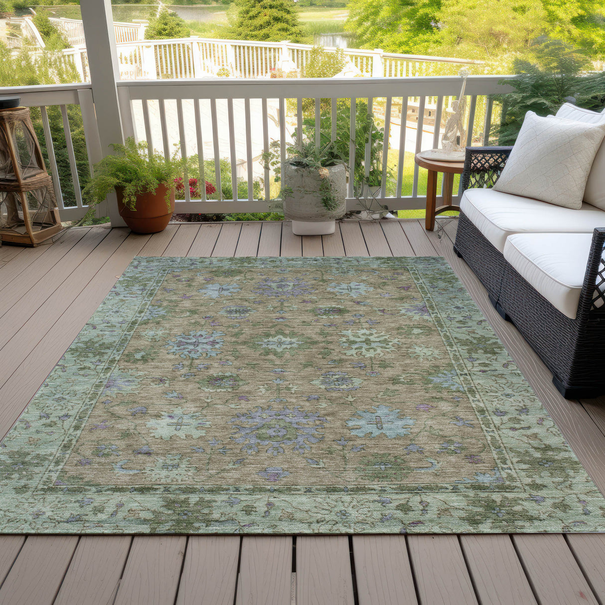 Addison Chantille ACN2052 Global Machine Made Traditional Brown Rug
