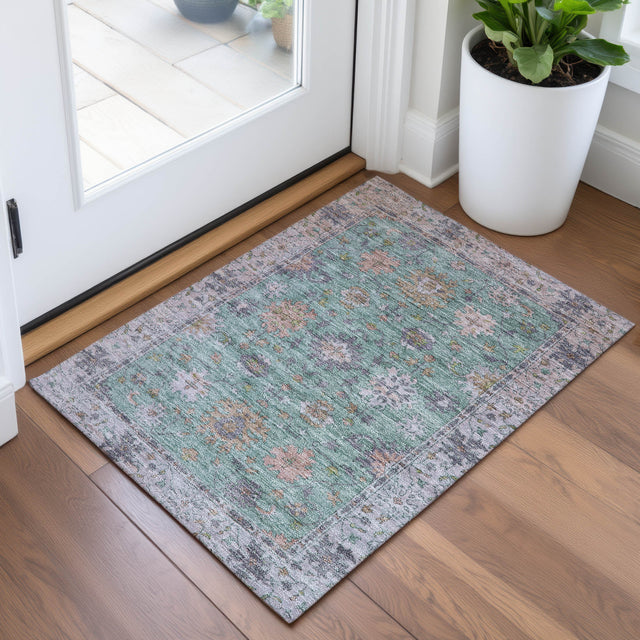 Addison Chantille ACN2052 Global Machine Made Traditional Mint Rug