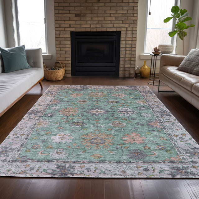 Addison Chantille ACN2052 Global Machine Made Traditional Mint Rug