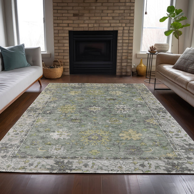 Addison Chantille ACN2052 Global Machine Made Traditional Sage Rug